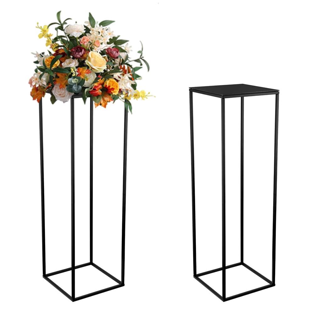 23.6inch 10 pcs Column Vases Gold Centerpieces for Table Metal Flower Stand Gold Wedding Centerpieces for Tables Party Floral Stands for Flowers
