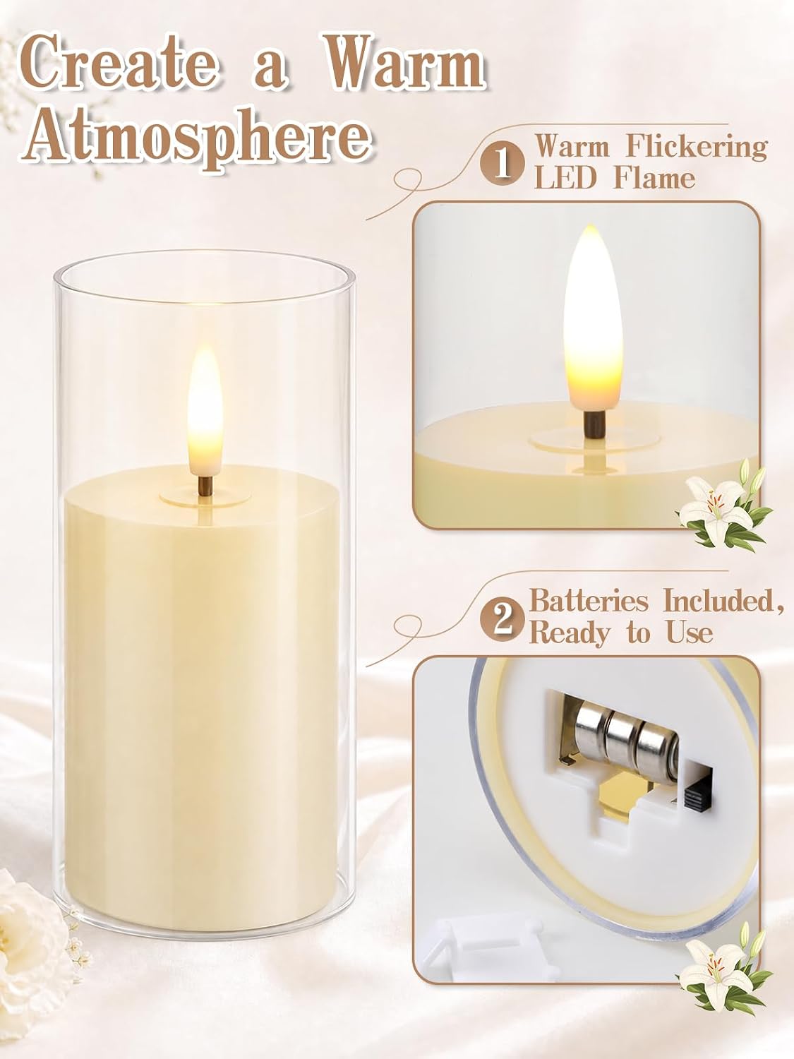 Alphatool 10Set Eucalyptus Wedding Centerpieces for Tables with Wood Slices