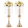 NUPTIO Tall Vase Table Centerpiece, 13.8", Gold, 10 Pcs
