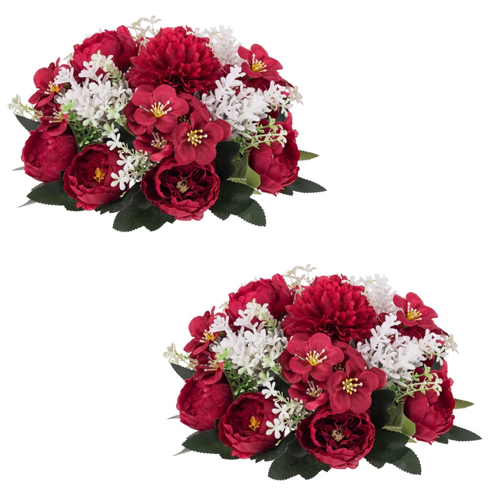 Flower Balls Centerpieces for Tables: White Silk Rose, 10Pcs