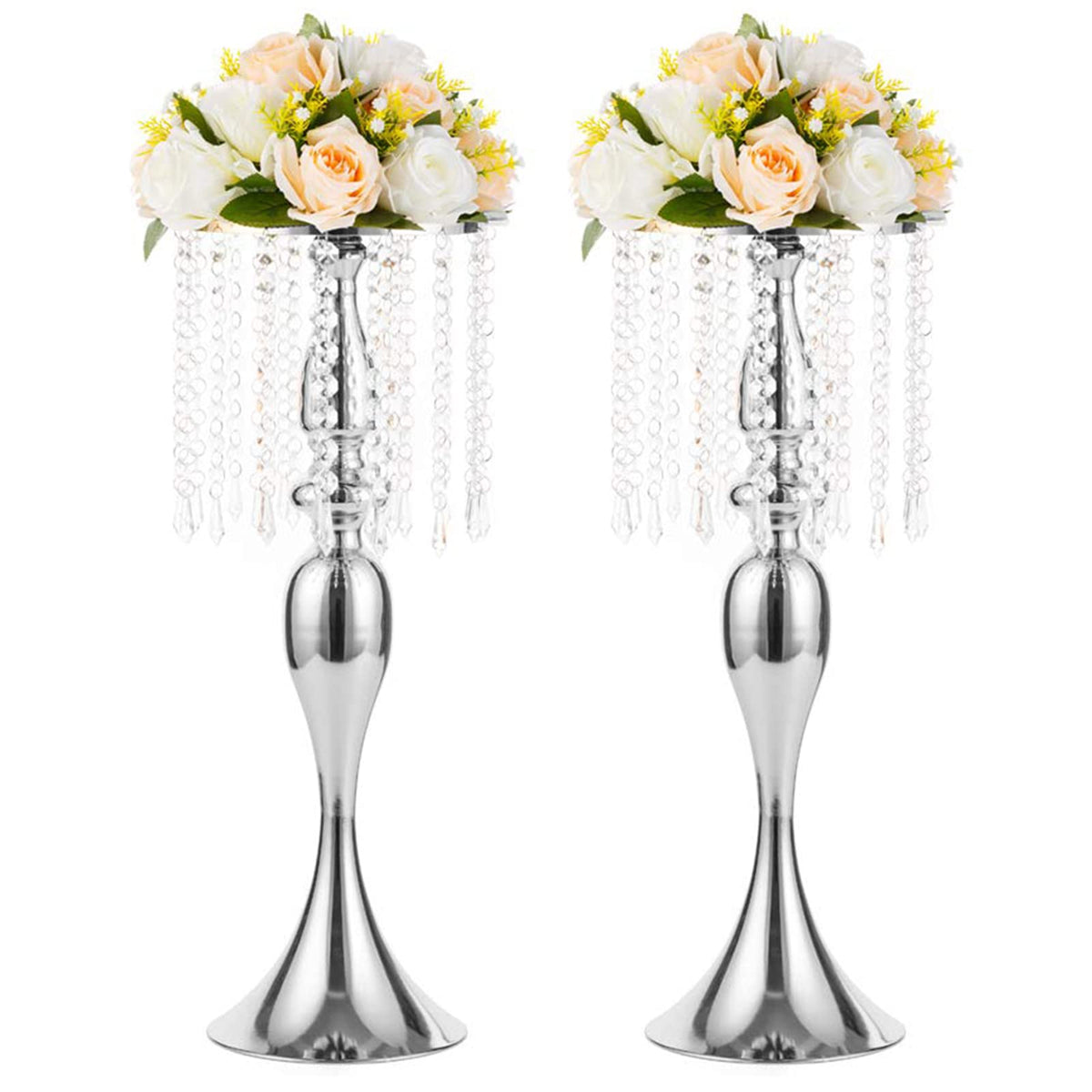 NUPTIO Tall Vase Table Centerpiece, 13.8", Gold, 10 Pcs