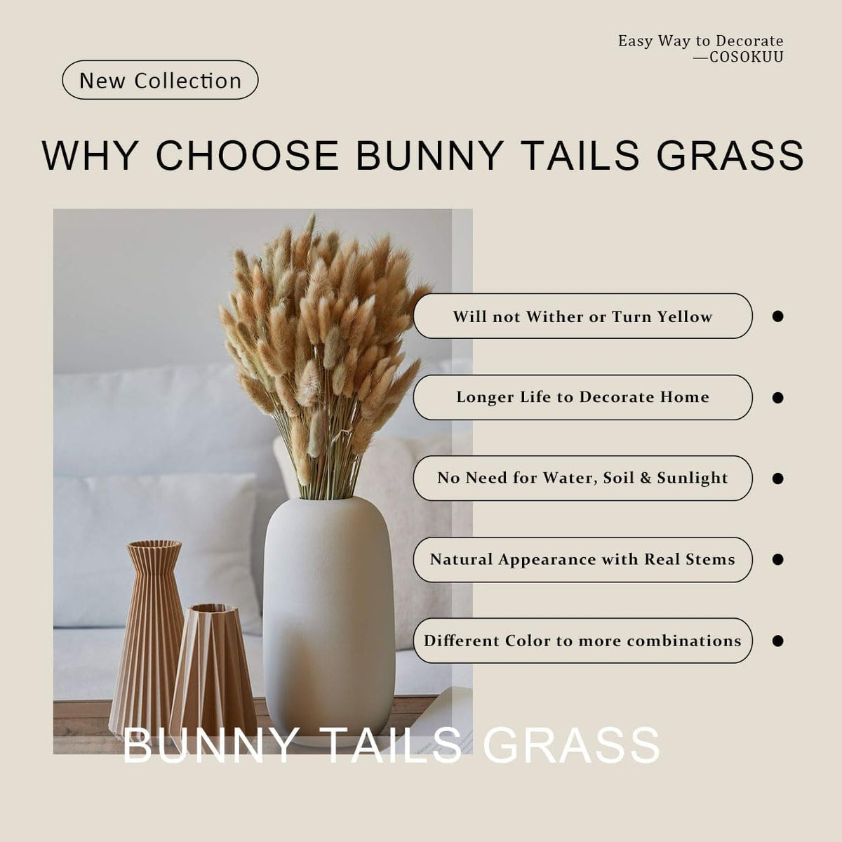 Bunny Tails Dried Flowers Boho Decor Pampass Grass 100pcs Floral Stems Decoration Plants 17 Inch (Teal Blue)