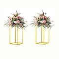 23.6inch 10 pcs Column Vases Gold Centerpieces for Table Metal Flower Stand Gold Wedding Centerpieces for Tables Party Floral Stands for Flowers