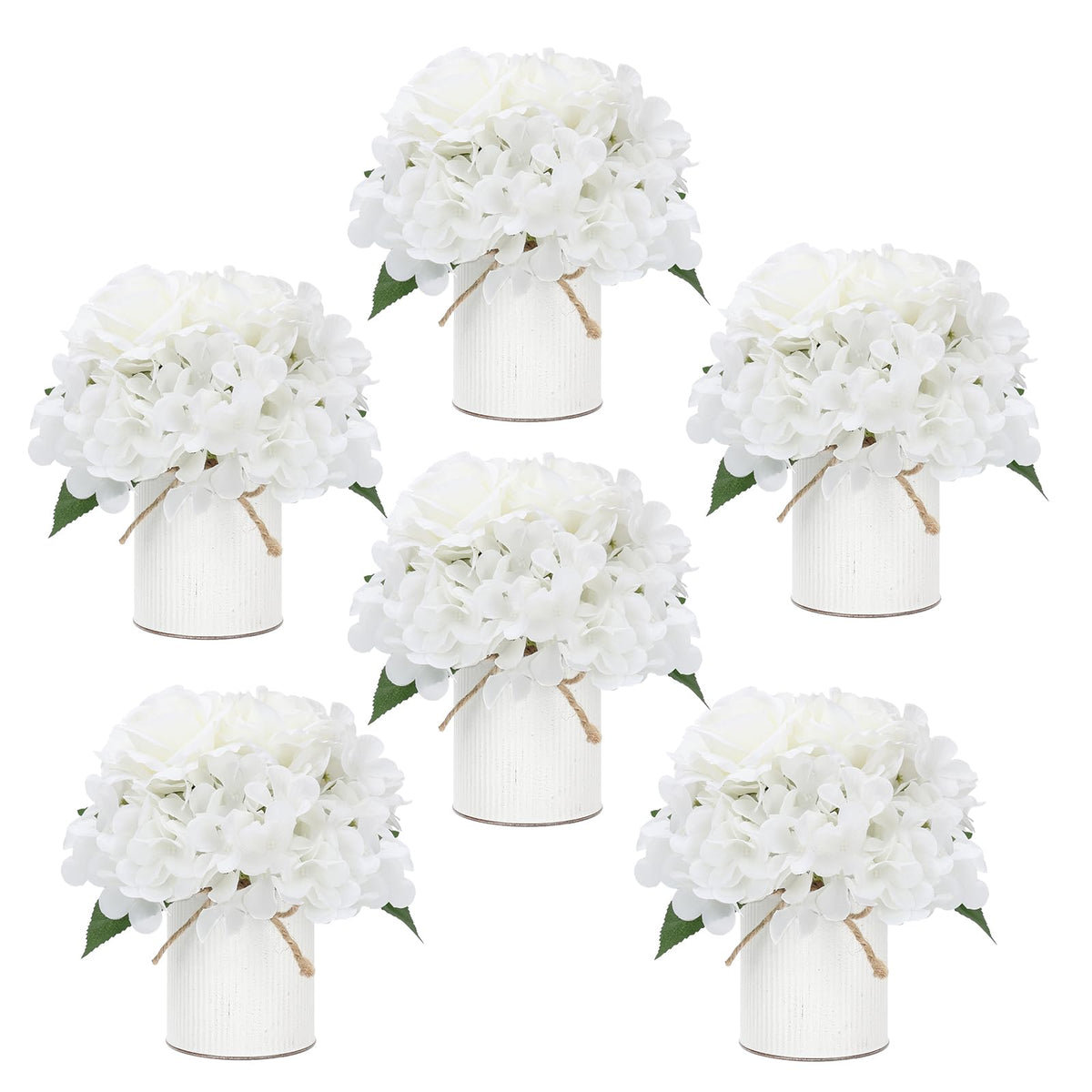 Deep Pink Flower Table Centerpieces - Set of 6