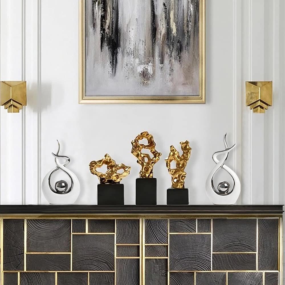 Norrclp Home Decor Modern Abstract Art Ceramic Statue Table Decorations