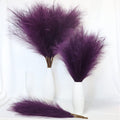 MAKHOT 5 PCS 30" Dark Green Pampas Grass Tall Fluffy, Detachable Faux Bulrush Reed Green Grass for Tall Vase Filler, Artificial Pampas Small Home Vase Decor