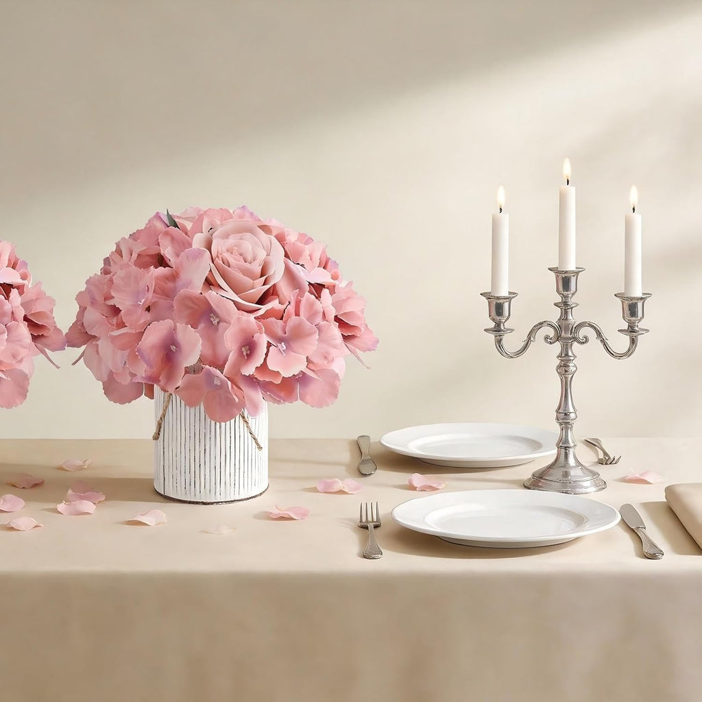 Deep Pink Flower Table Centerpieces - Set of 6