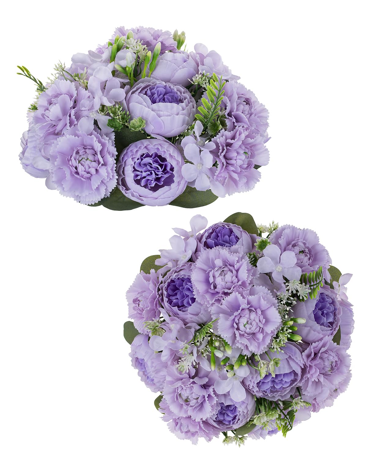 Flower Balls Centerpieces for Tables: White Silk Rose, 10Pcs