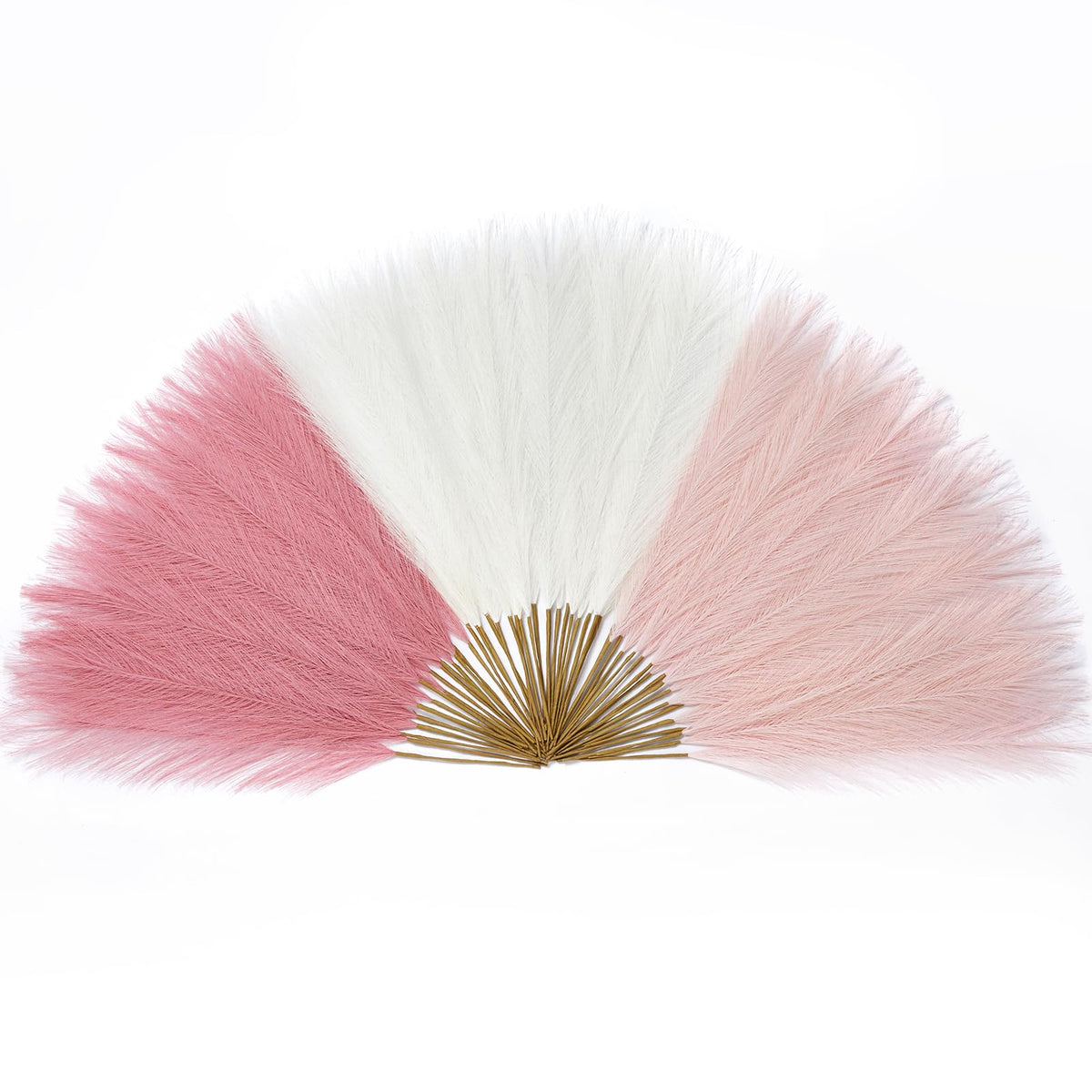 Serwalin 60PCS 17.7" Pink Pampas Grass Boho Feathers Decor for Home Decor