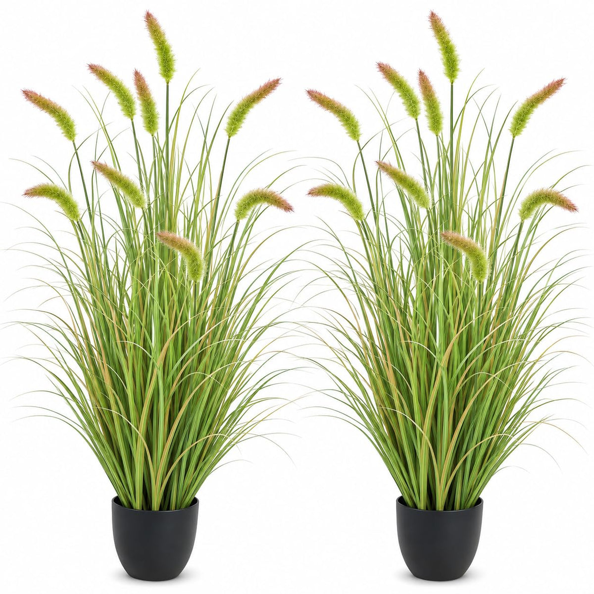 4ft 2-Pack Artificial Cattail Reed Grass, 47.2’’ Fake Indoor Outdoor Plants