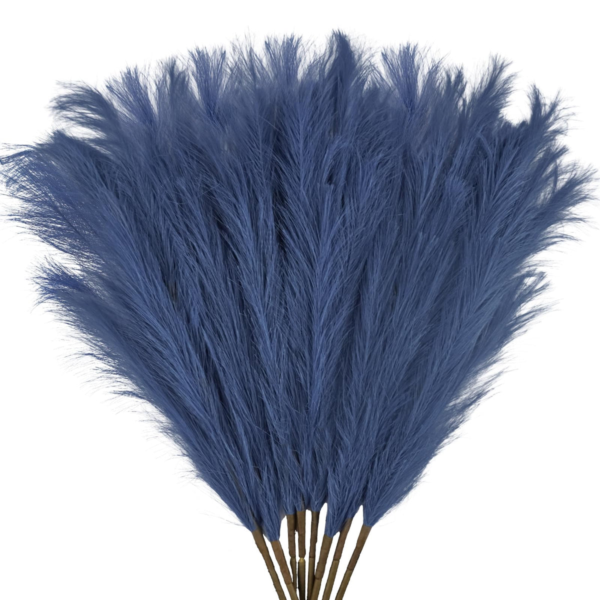 obbsie 50PCS Burnt Orange Faux Pampas Grass Decor, 21.6" Fluffy Vase Filler