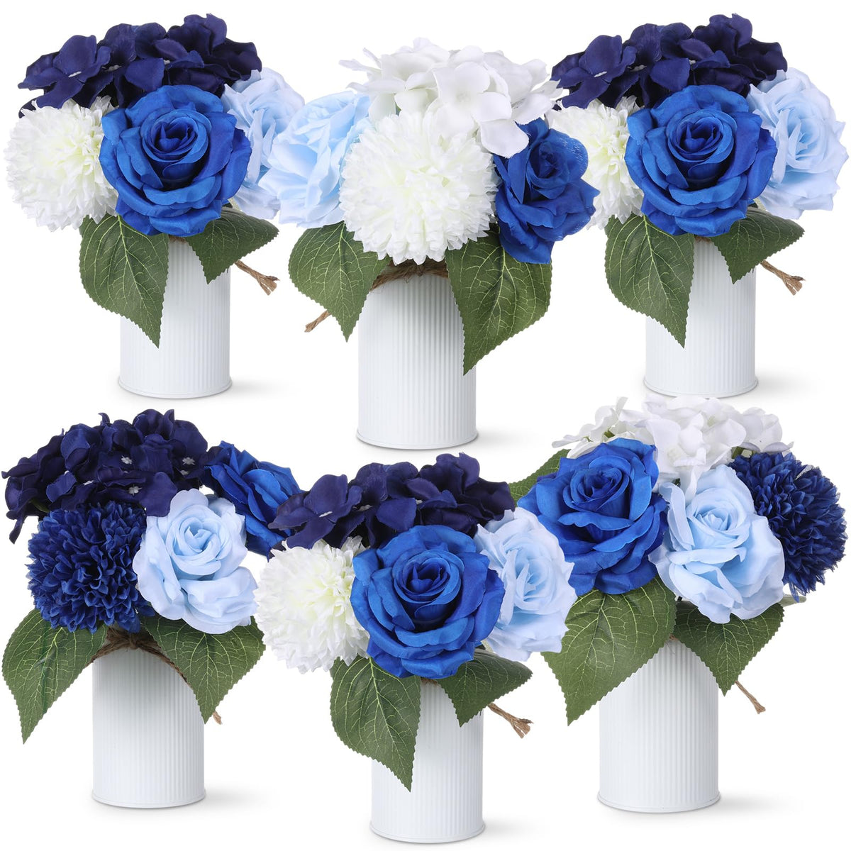 Zeyune 6 Set Artificial Centerpiece, Purple,White, Stylish Style