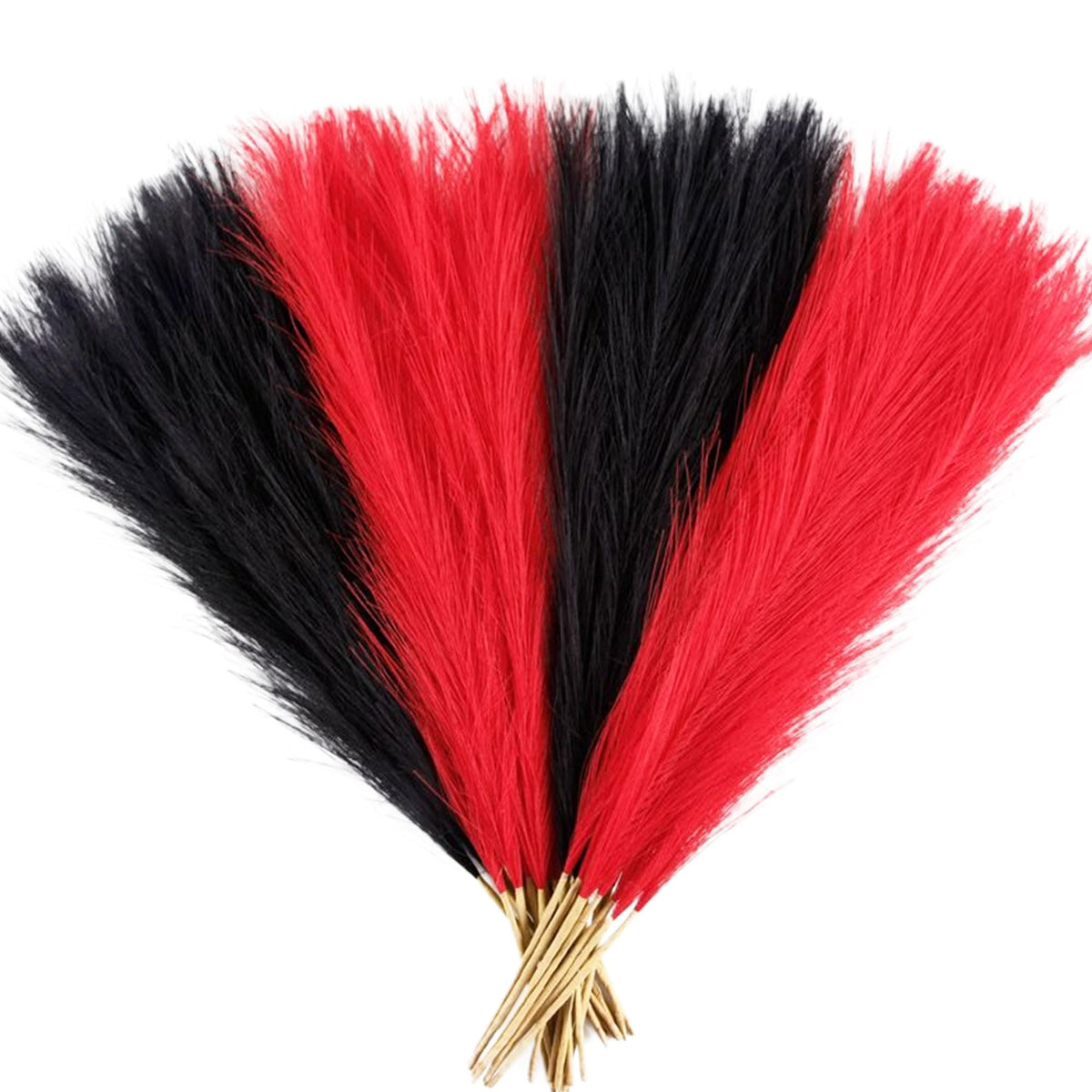 30PCS Dark Brown Faux Pampas Grass 17" for Vase Filler