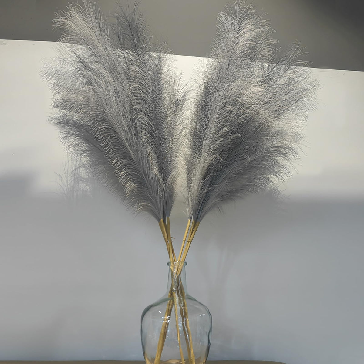 38" 10 Stems White Pampas Grass Tall Decor Faux Pampas Grass for Floor Vase