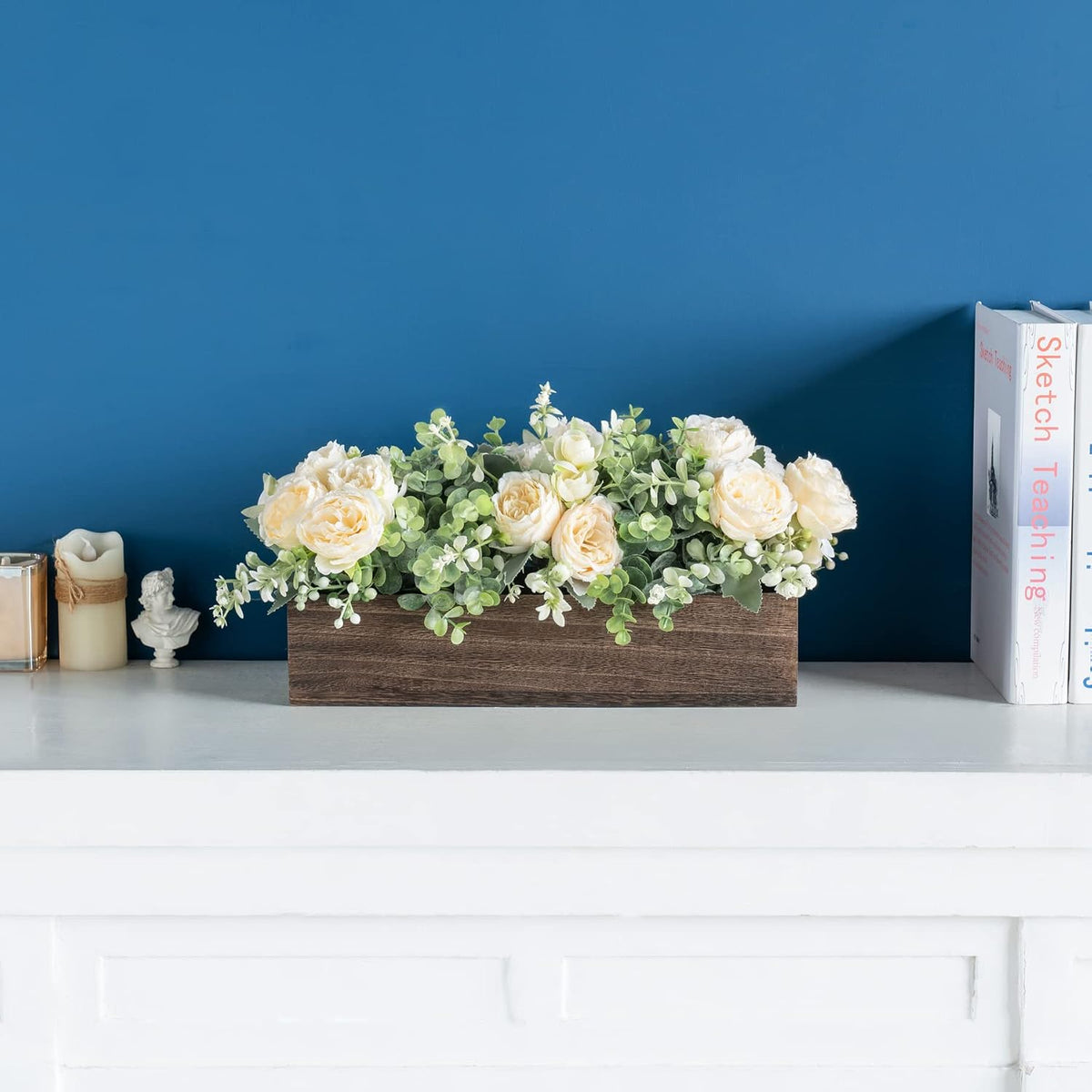 Dahey Artificial Flowers Farmhouse Centerpieces for Coffee Table Decor