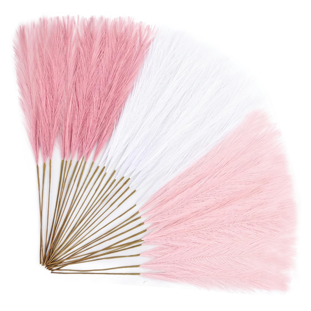 50pcs Black Pampas Grass 21.6 Inch Non-Shedding Faux Pampas for Gothic Home, Moody Boho, Halloween and Modern Wedding Decor