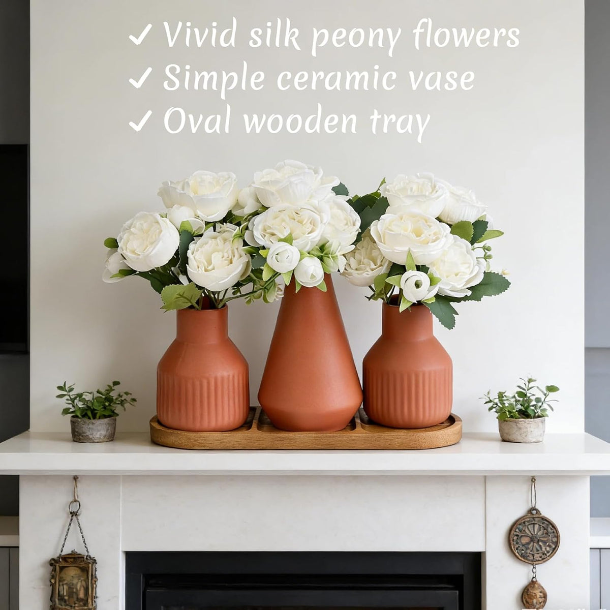 White Flower Table Centerpieces for Dining Room