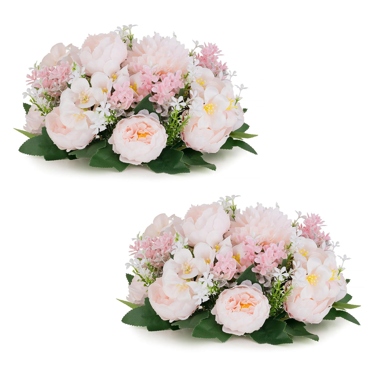 Flower Balls Centerpieces for Tables: White Silk Rose, 10Pcs