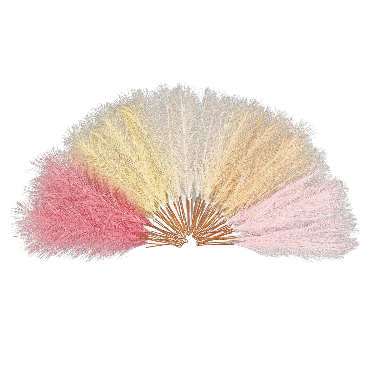 50pcs Black Pampas Grass 21.6 Inch Non-Shedding Faux Pampas for Gothic Home, Moody Boho, Halloween and Modern Wedding Decor