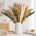 RAINFLOW 35PCS Dried Pampas Grass Decor - 7 Varieties Small Dried Flower