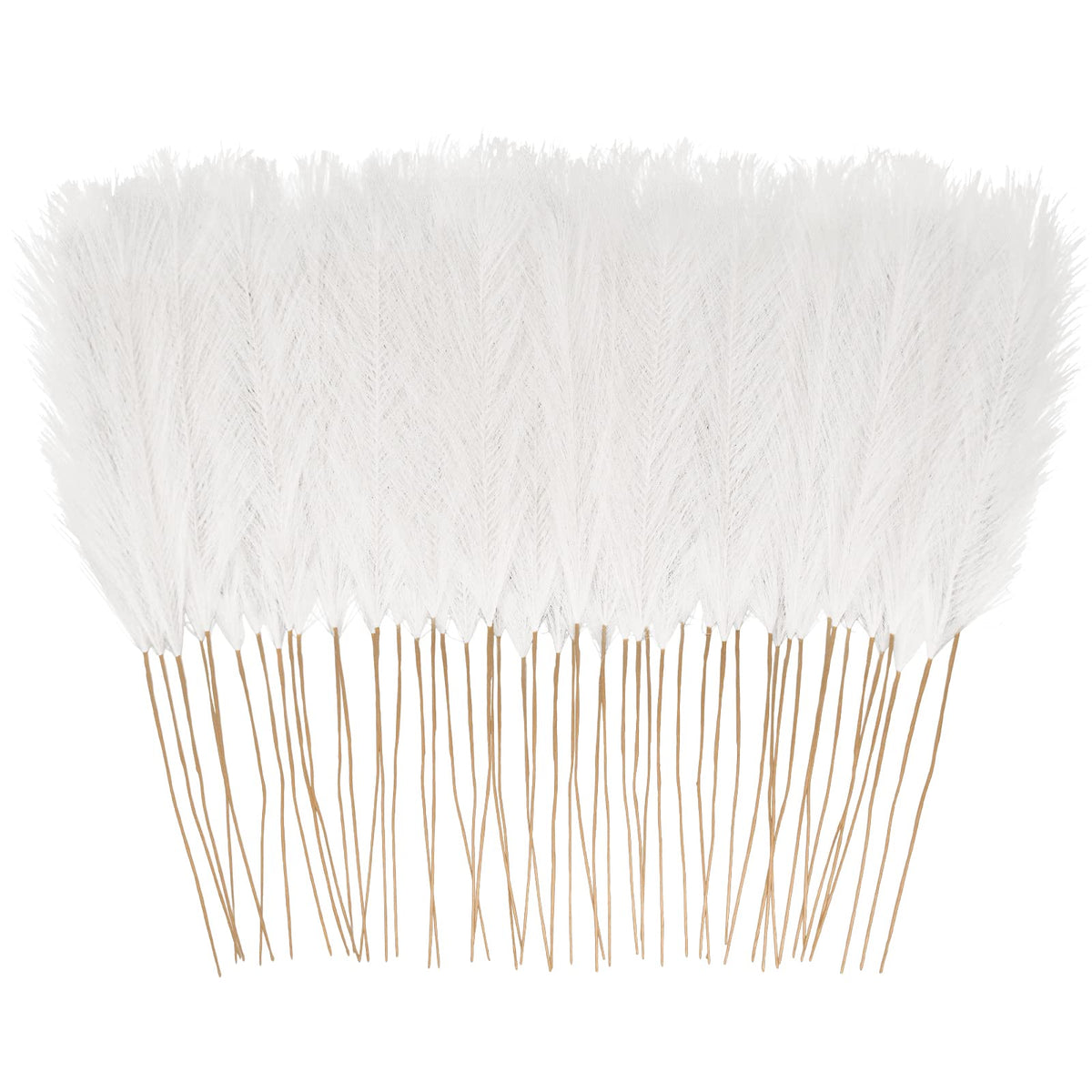 obbsie 50PCS Burnt Orange Faux Pampas Grass Decor, 21.6" Fluffy Vase Filler