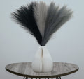 SeptCat 9 Pcs 45" Faux Dried Pampas Grass Tall Decor, Fluffy Fake Long Pompas Artificial Black Grey Gray Pompous Stems Bouquet Flower Arrangement Vase Filler for Boho Home Wedding Decoration