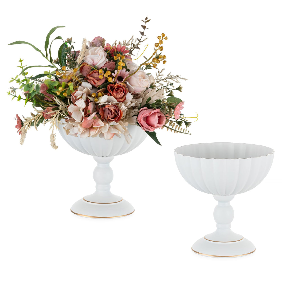 Sziqiqi Gold Urn Vase for Wedding, Tall Vases Centrepieces for Table, 10Pcs
