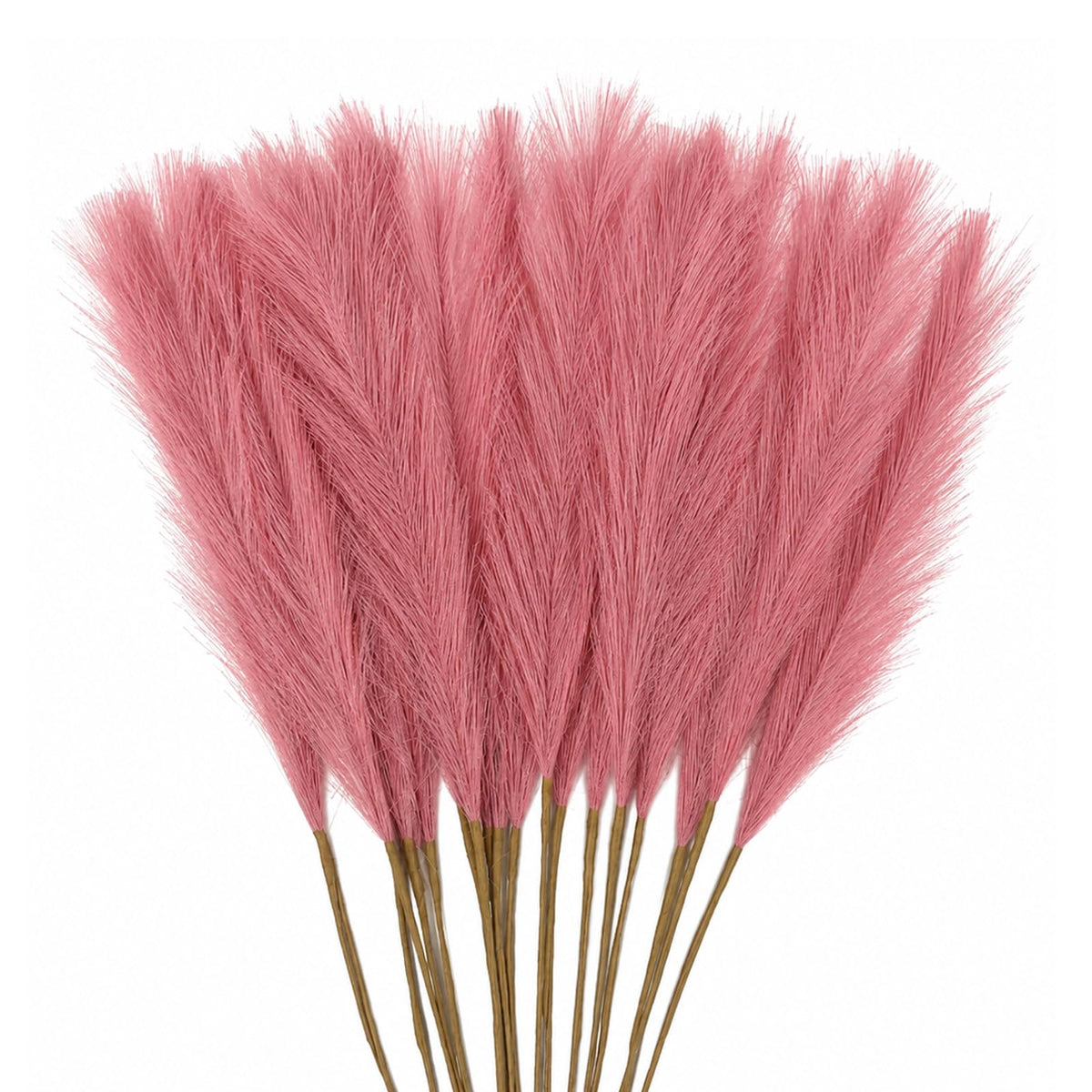 30 Pcs Pampas Grass Stems 21.7 Inches Fake Pampas Grass Artificial Flower Vase Filler for Boho Home Wedding Living Room Bathroom Wall Party Decor (Purple)
