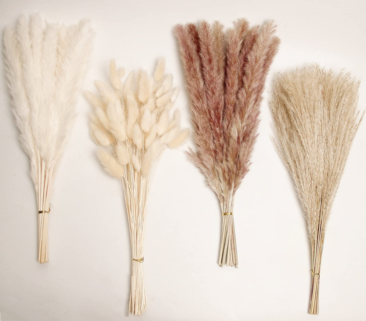 10 PCS 40" Tall Pampas Grass Stems in Natural Beige, Add a Boho Touch to Your Space—Pompas Grass Ideal for Floral Arrangements, Floor Vases, Weddings, and Creating a Bohemian Ambiance at Home.