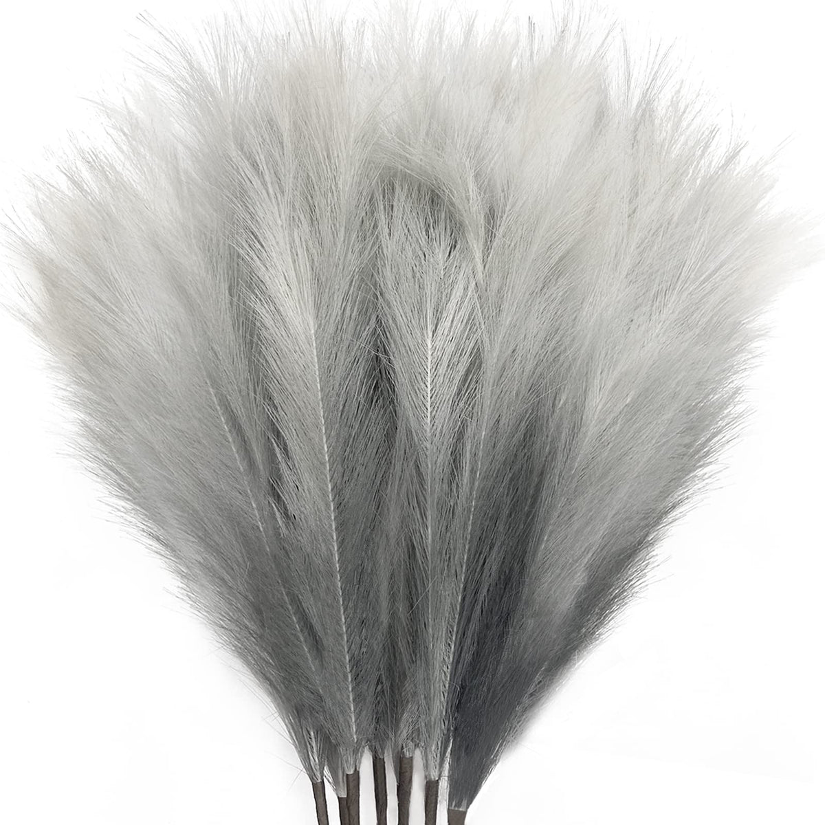 KALYLOC 8Pcs 3FT Blue Colorful Faux Pampas Grass, Artificial Bulrush