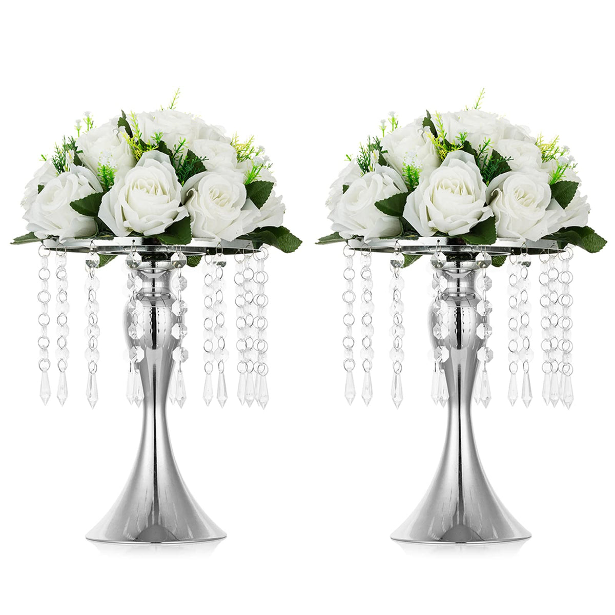 NUPTIO Tall Vase Table Centerpiece, 13.8", Gold, 10 Pcs