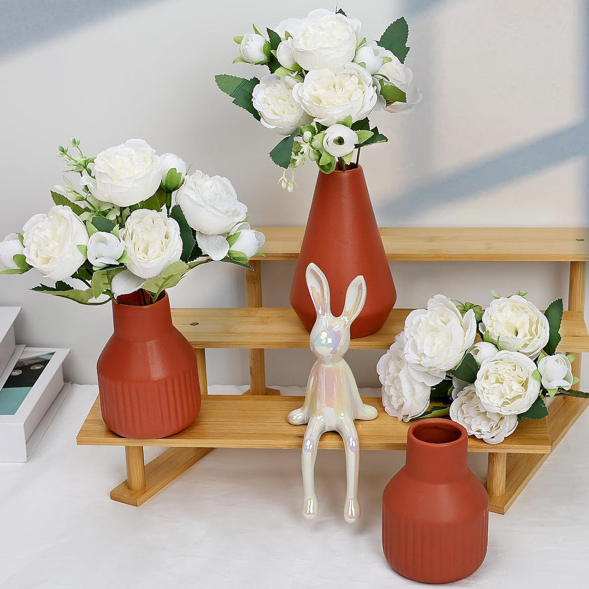 White Flower Table Centerpieces for Dining Room