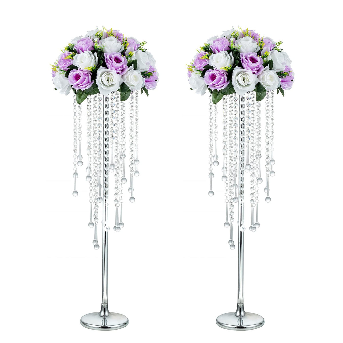 NUPTIO Tall Gold Centerpiece for Table, Metal, 21.7", 10 Pcs
