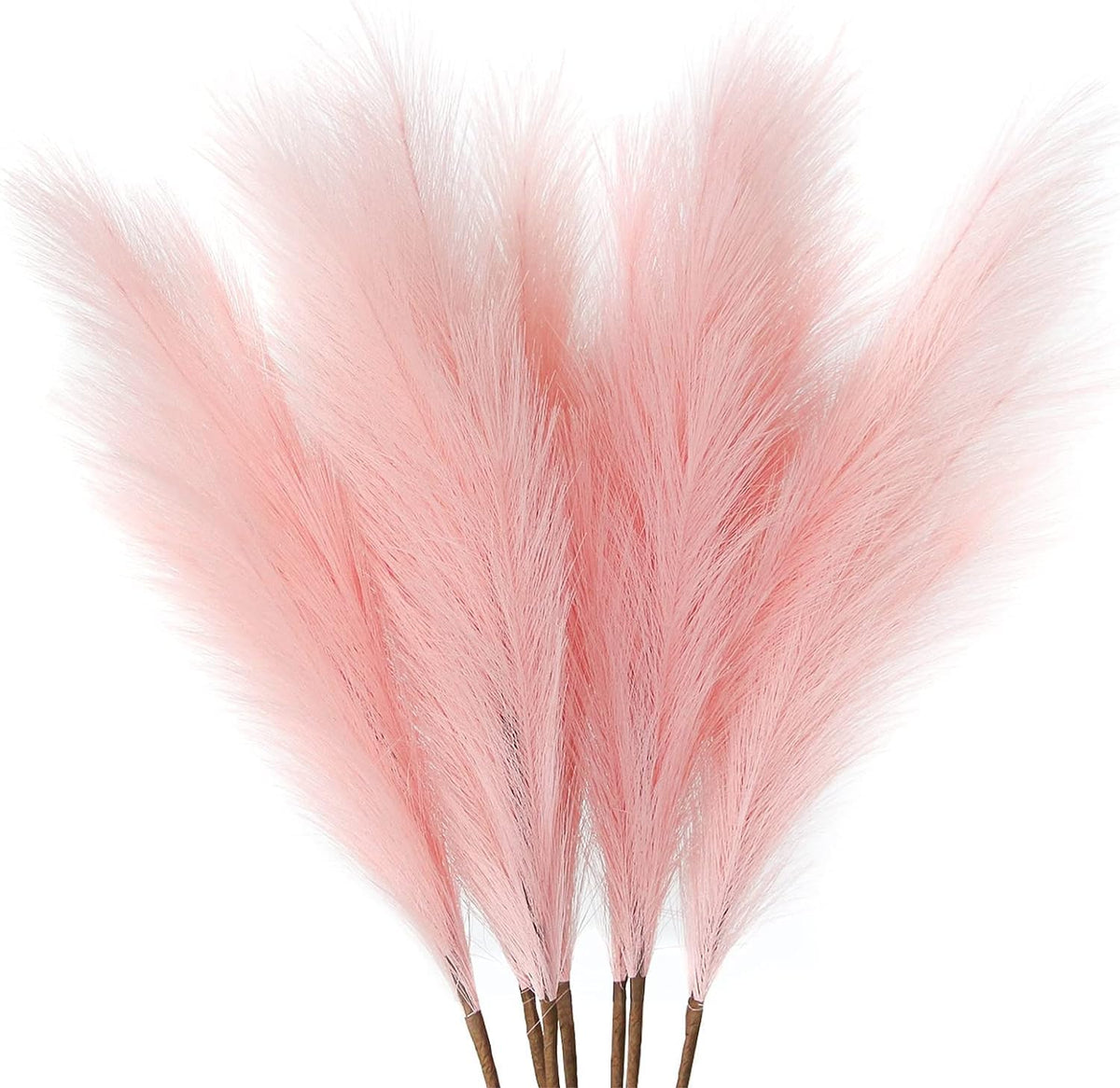 ZIFTY Faux Pampas Grass Decor 38" 7PCS Handmade Boho Decor Ombre Beige