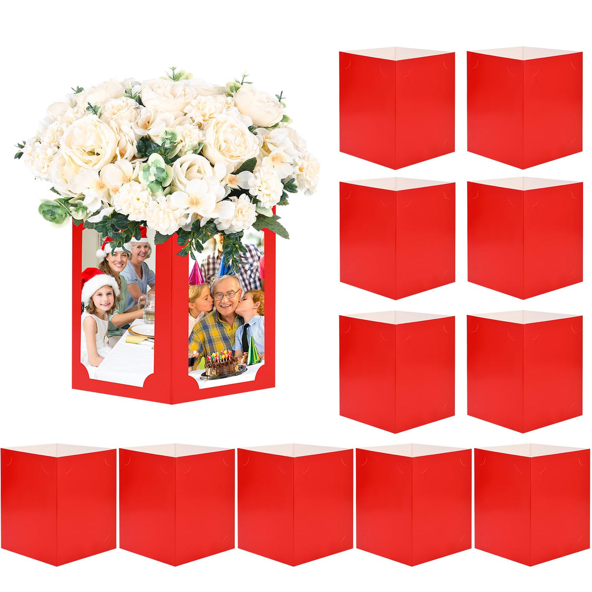 12 Pcs Picture Centerpieces for Table, Photo Display Frame, Black
