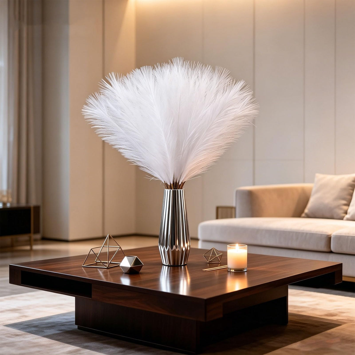 50pcs Black Pampas Grass 21.6 Inch Non-Shedding Faux Pampas for Gothic Home, Moody Boho, Halloween and Modern Wedding Decor