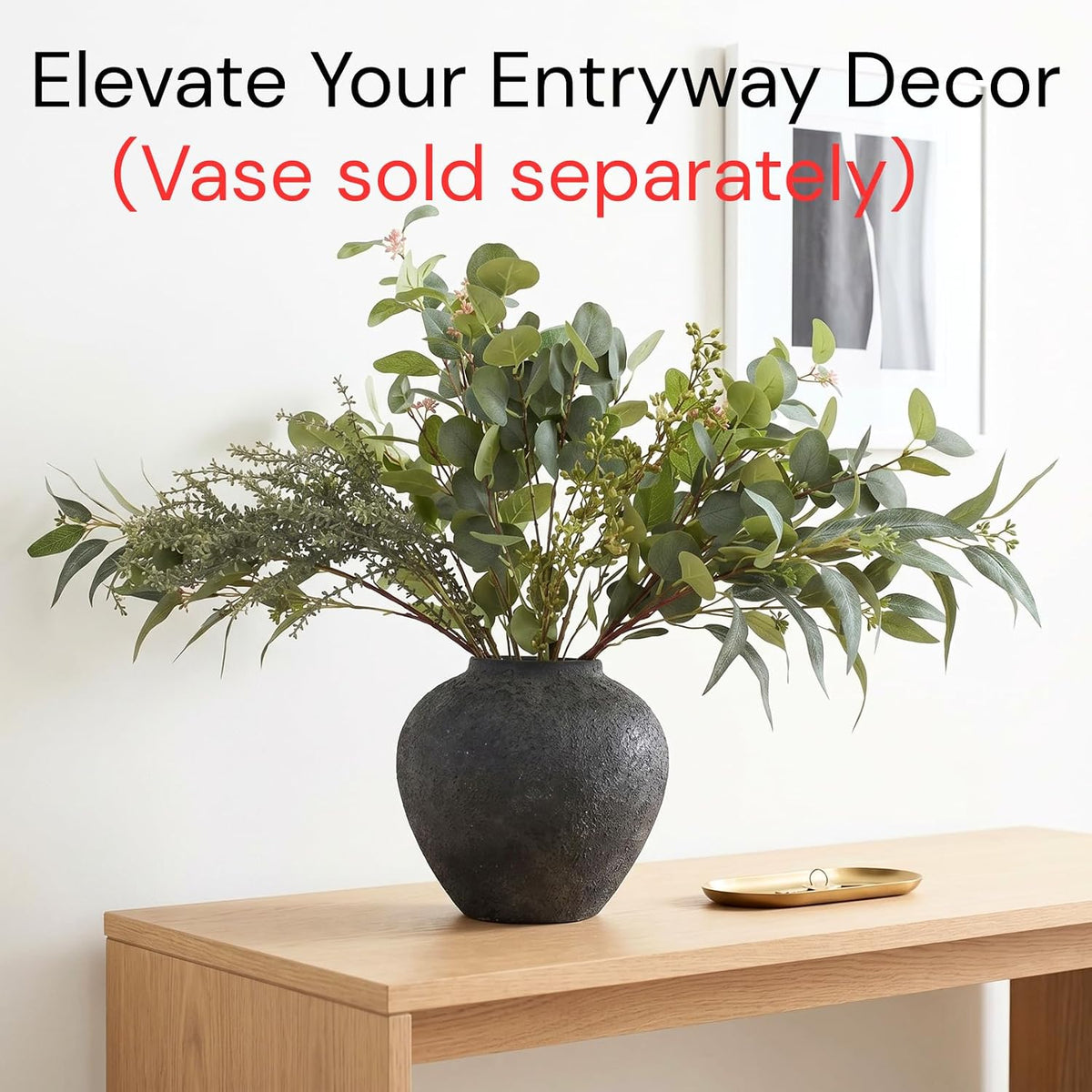 Large Eucalyptus Centerpieces for Table Decor, Artificial Greenery Stems