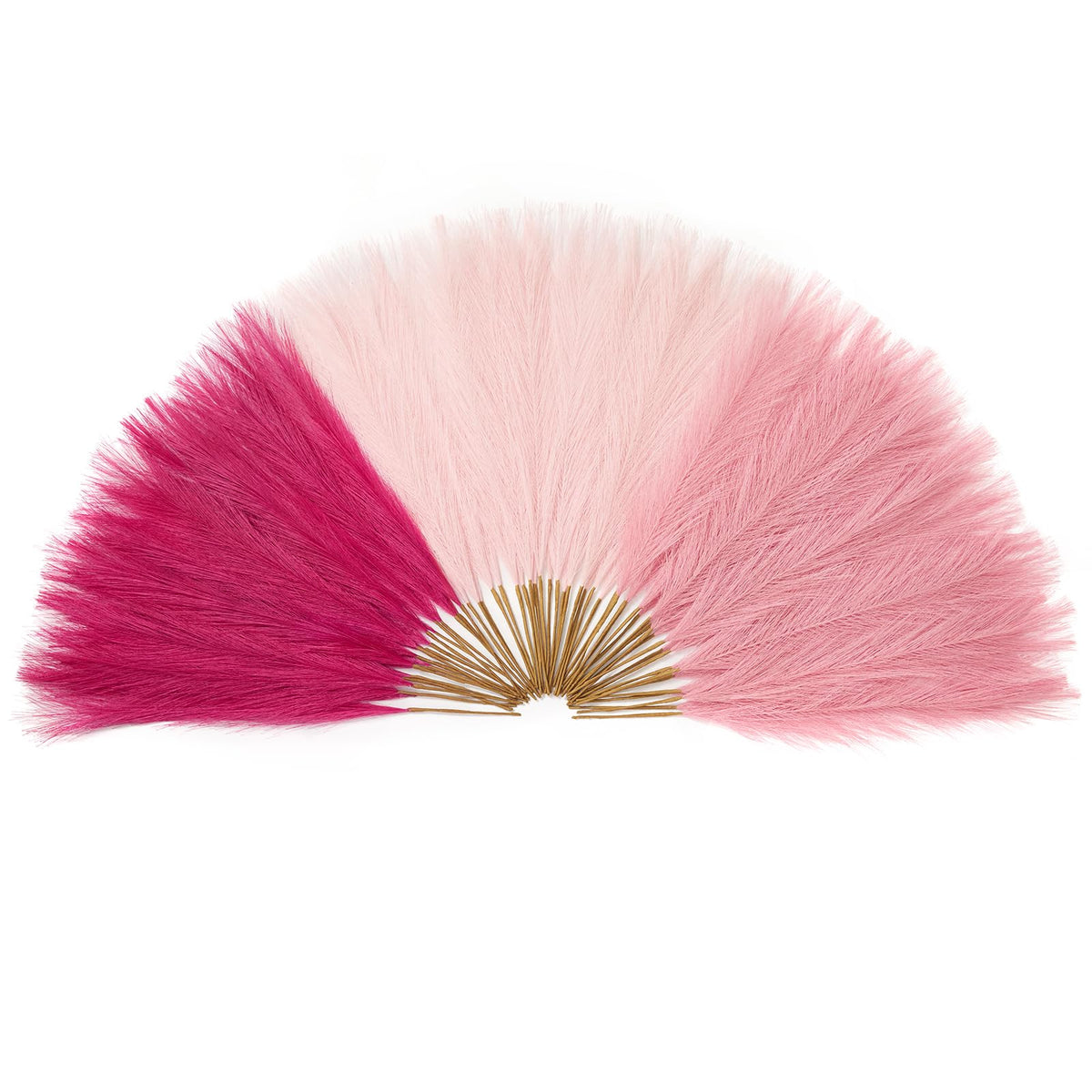 Serwalin 60PCS 17.7" Pink Pampas Grass Boho Feathers Decor for Home Decor
