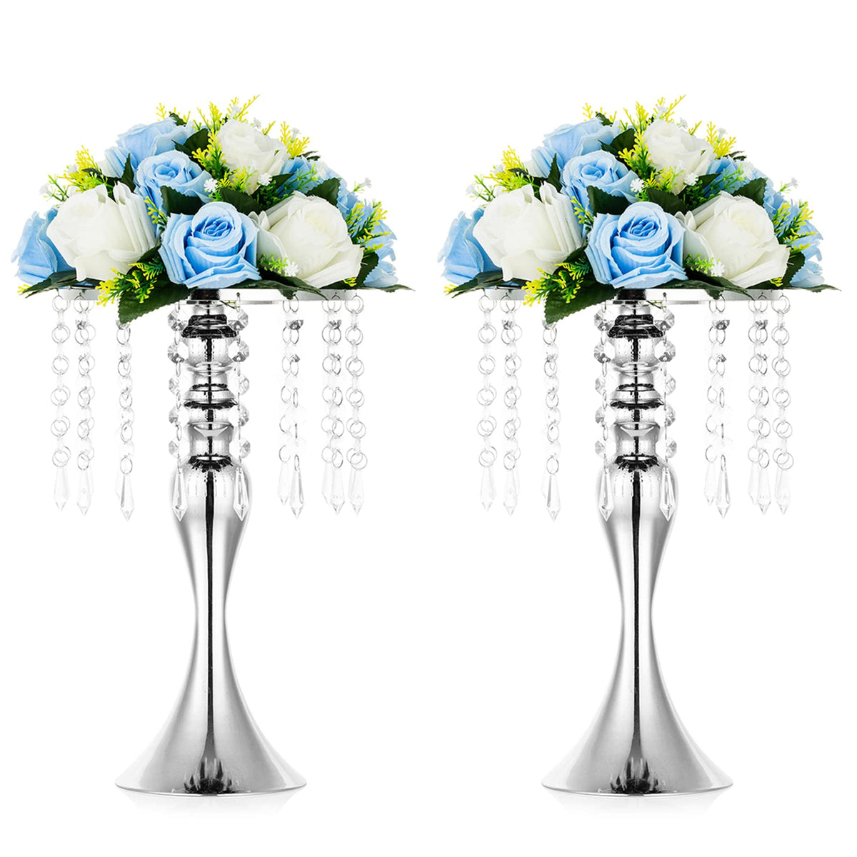 NUPTIO Tall Vase Table Centerpiece, 13.8", Gold, 10 Pcs