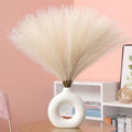 UREYMX Faux Pampas Grass Decor 17.7 Inch 30pcs, Artificial Pampas Grass Fluffy Home Decor, Short Vase Room Decor pompous Grass Flower Arrangement for Boho Home Wedding Decoration (Black,White,Grey)