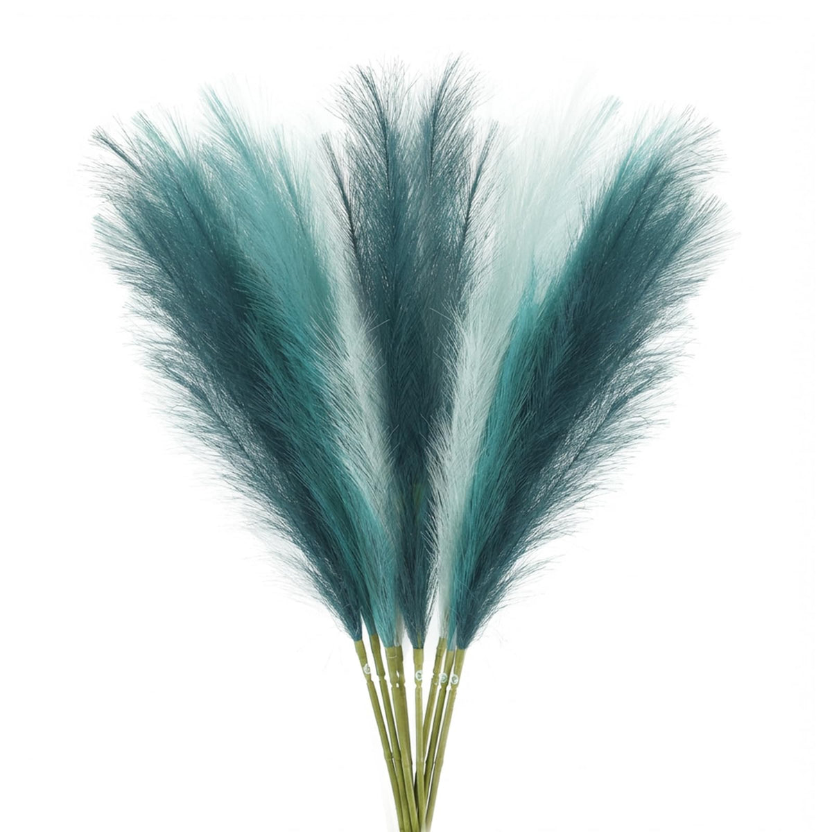 Agusbagli 30pcs Black Faux Pampas Grass Tall, 21.6in Artificial Colored Pompas Grass Short Fluffy Fake Pampas Stems Vase Filler Flower Arrangement for Home Wedding Centerpieces Boho Decor