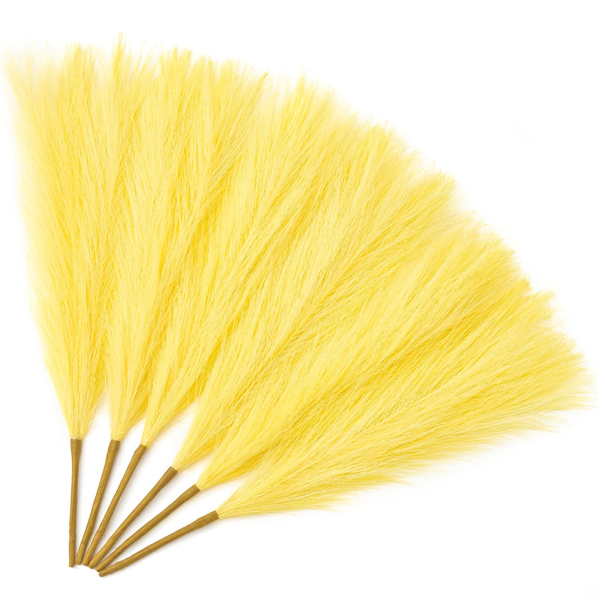 Serwalin 6PCS 17.7 Inch Black Pampas Grass Decor Gothic Feather Vase Filler