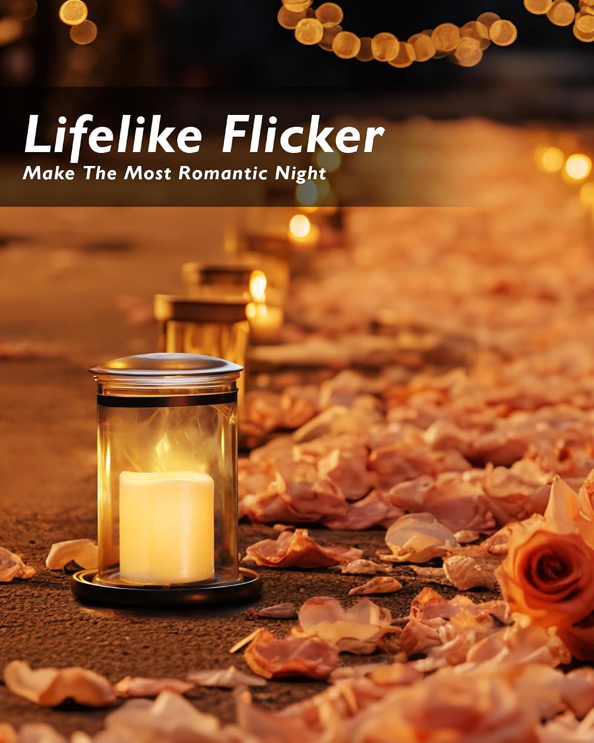 Homemory 24 Pack Ivory Flameless Flickering LED Votive Tealights Candles