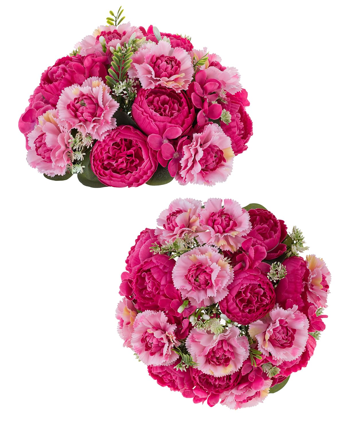 Flower Balls Centerpieces for Tables: White Silk Rose, 10Pcs