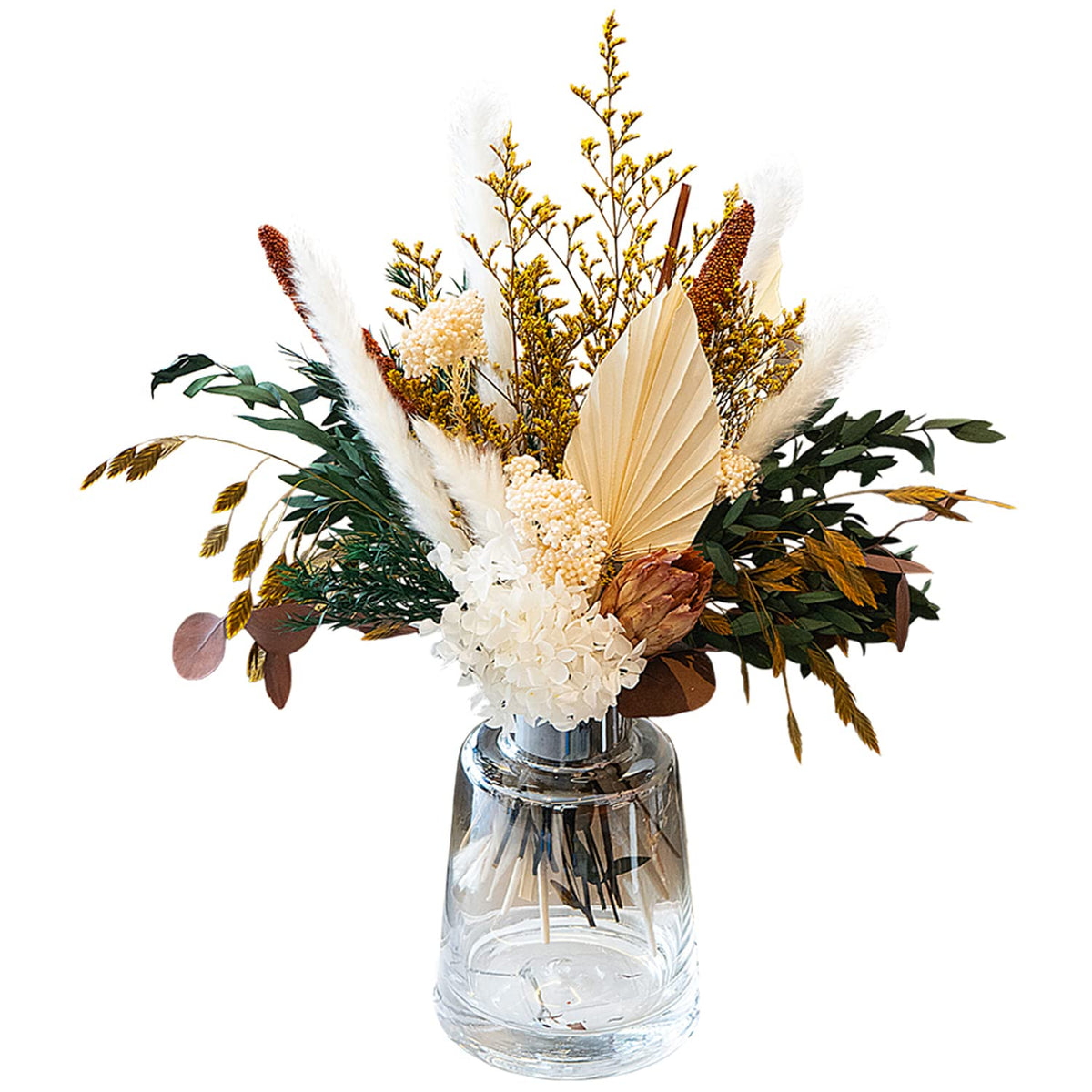Blush Pink & Burgundy Dried Flower Bouquet, Cream Pampas Grass with Sage Green & Eucalyptus, Boho Dried Flowers for Wedding, Home Décor
