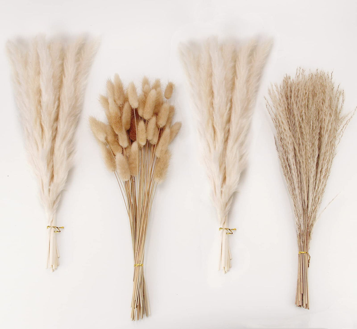 10 PCS 40" Tall Pampas Grass Stems in Natural Beige, Add a Boho Touch to Your Space—Pompas Grass Ideal for Floral Arrangements, Floor Vases, Weddings, and Creating a Bohemian Ambiance at Home.
