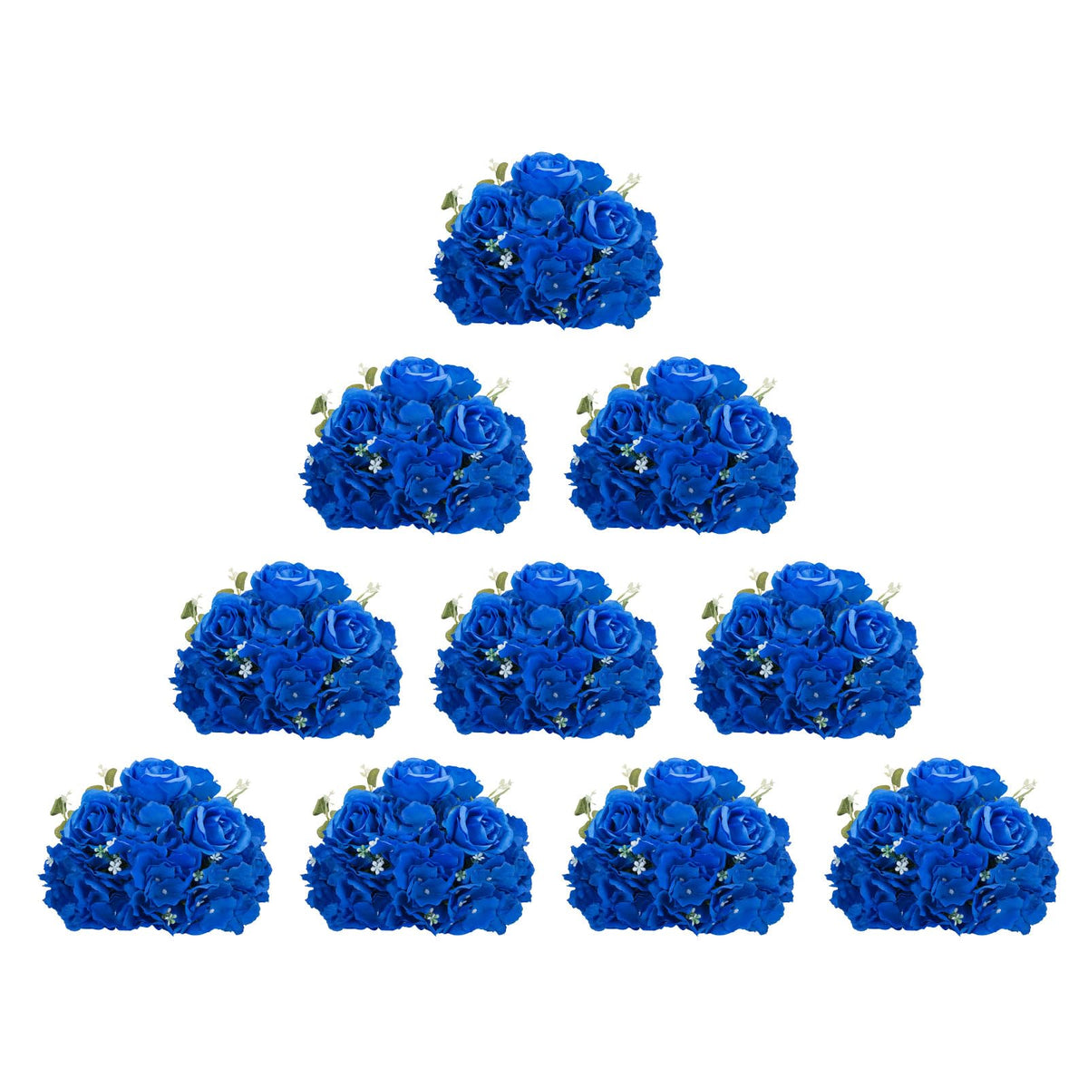 BLOSMON Wedding Flower Ball Centerpieces for Tables, 10 Pcs, White, Large