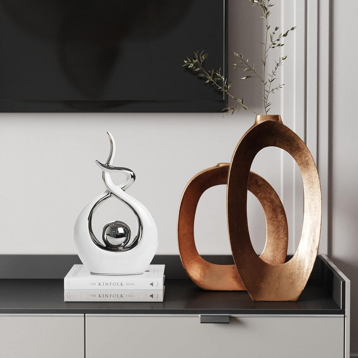 Norrclp Home Decor Modern Abstract Art Ceramic Statue Table Decorations
