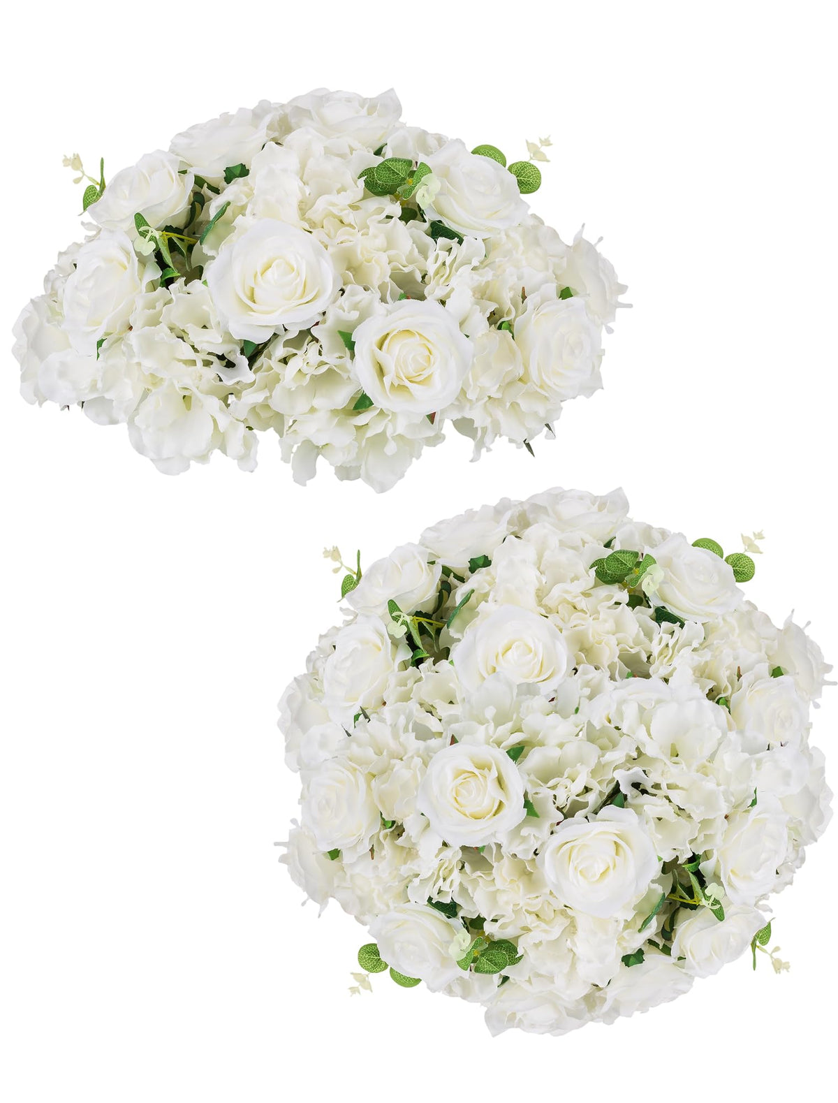 BLOSMON Wedding Flower Ball Centerpieces for Tables, 10 Pcs, White, Large