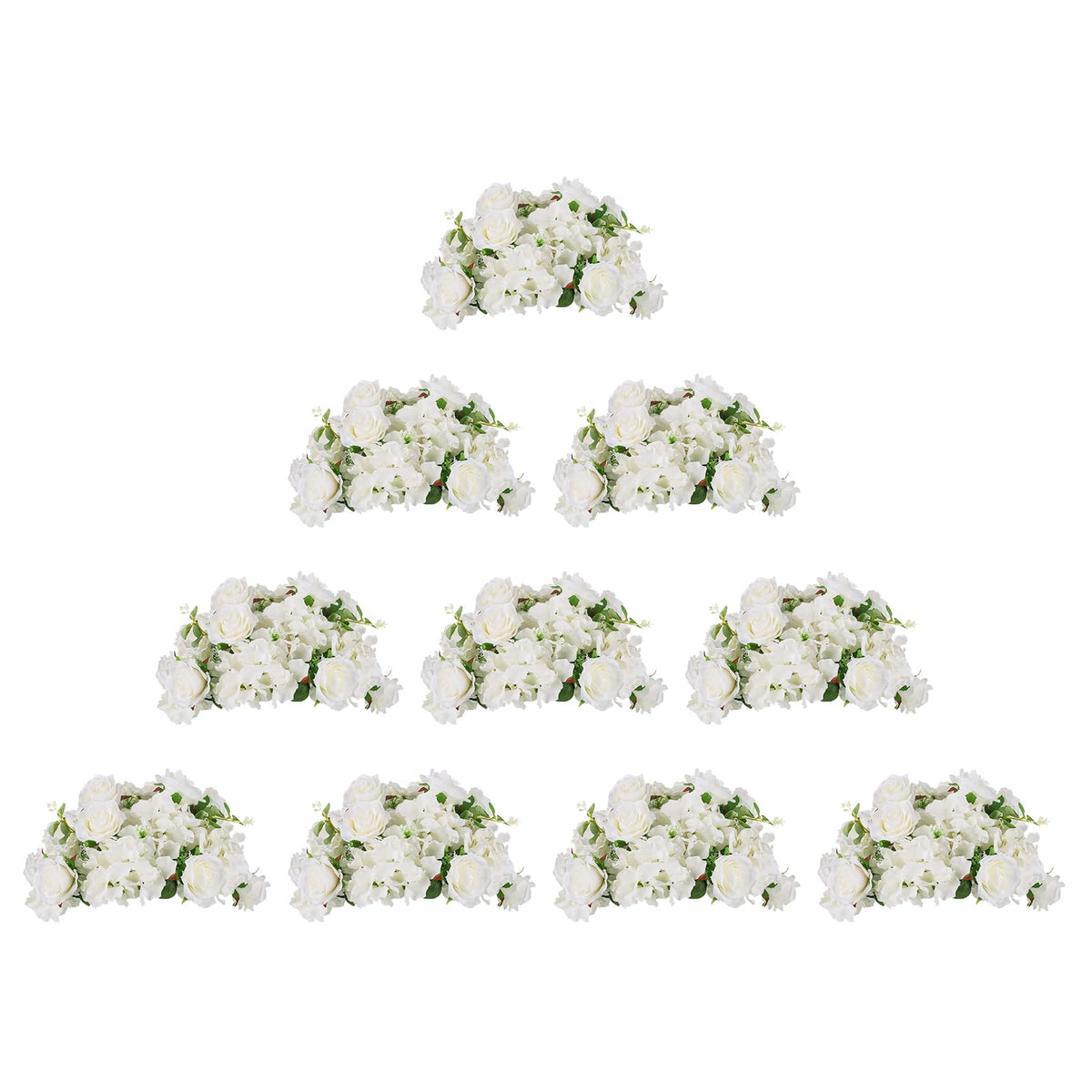 BLOSMON Wedding Flower Ball Centerpieces for Tables, 10 Pcs, White, Large
